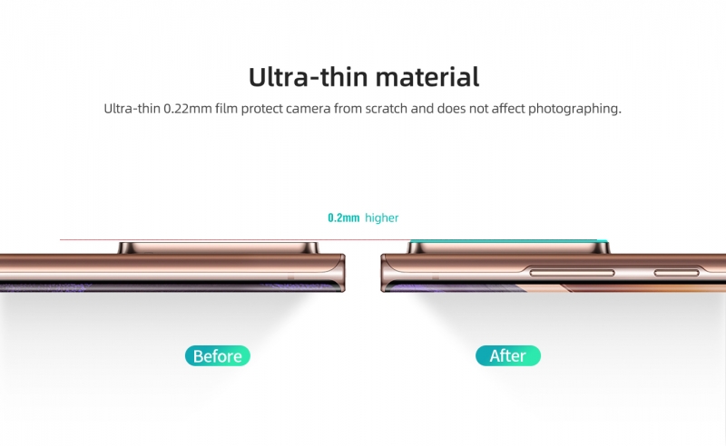 Dán Kính Camera Sau Samsung Galaxy Note 20 Ultra Hiệu Nillkin chất liệu từ kính là giải pháp bảo vệ chiếc camera siểu khủng của máy hạn chế tình trạng trầy xước, va đập